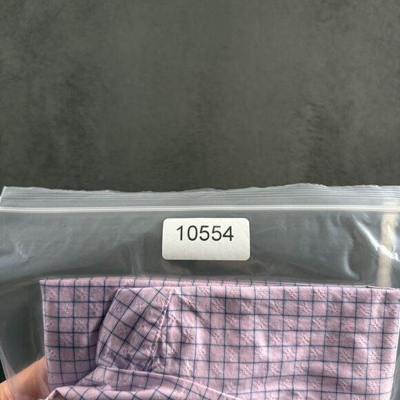 Brooks Brothers Shirt Mens Medium Pink Check Milano Fit Button Down Thomas Mason - Picture 13 of 13